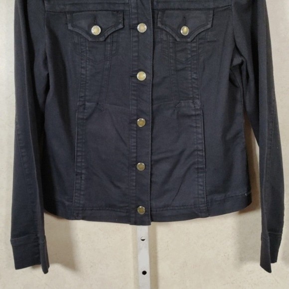 12145 FINAL PRICE French Dressing black trucker style denim jacket M NWT - Picture 3 of 12